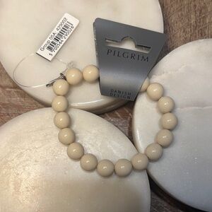 (#33) Pilgrim Beige Beaded Bracelet